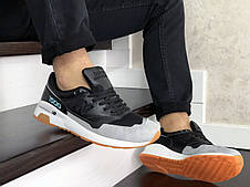 Замшеві чоловічі кросівки New Balance 1500,чорно-сірі, фото 3