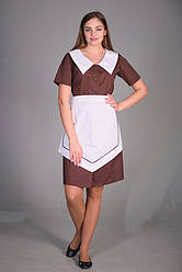 Уніформа для покоївки та прибиральниці коричневого кольору