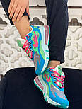 Кросівки жіночі Nike Air Max 270 React "Blue Lagoon". Живе фото. топ, фото 8