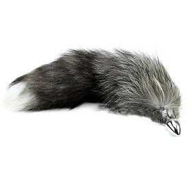 Анальна пробка з хвостом металева пробка