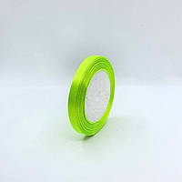 Стрічка атласна 1см/22,86 м Салатна
