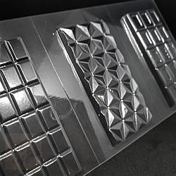 Форма пластикова (молд) для шоколаду "Потрійна класика"