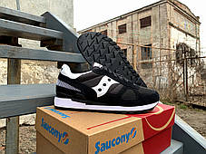 Чоловічі оригінальні кросівки Saucony Shadow Original Black/White чорні з білим, фото 3