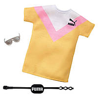 Барбі Одяг Barbie PUMA Yellow and Pink Tennis Dress Fashion Pack GHX81