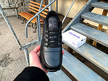Кросівки Reebok Classic чорні підліткові, фото 5