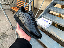 Кросівки Reebok Classic чорні підліткові, фото 4