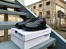 Кросівки Reebok Classic чорні підліткові, фото 3