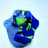 Подарункові шкарпетки (2 пари) в бляшанці з оригінальною етикеткою "пара НОРМАЛЬНИХ Носків", фото 4