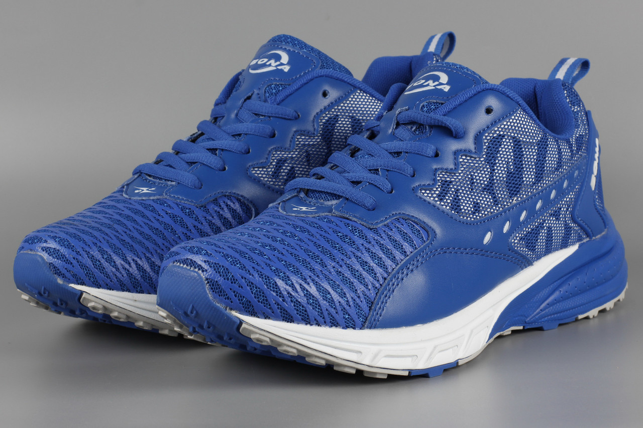 Кросівки чоловічі сині Bona 741W Бона сітка літні Розміри 45, фото 1