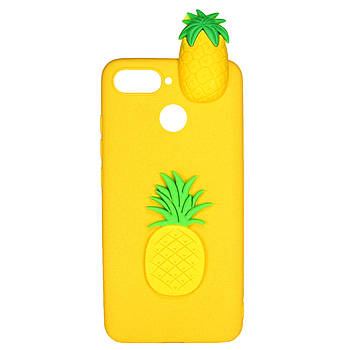 Чохол Cartoon 3D Case для Huawei Y6 Prime 2018 Ананаси