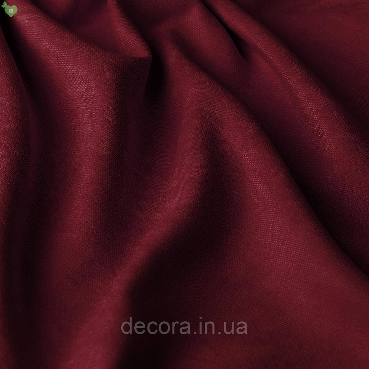 Римська штора із однотонної тканини велюр, бордовий 121000v9 1600*1700