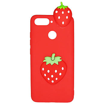 Чохол Cartoon 3D Case для Huawei Y6 Prime 2018 Полуничка