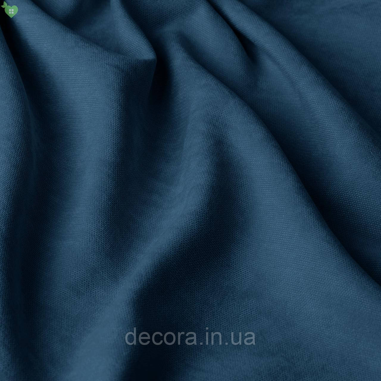 Римська штора із однотонної тканини велюр, синій 121000v17 1400*1700