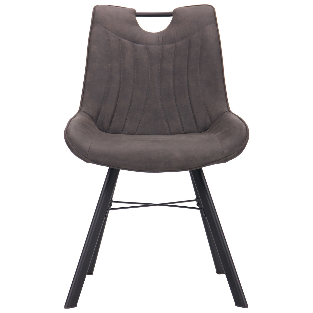 Металлический стул с мягким сиденьем обеденный Hazer черный/cowboy базальт браун, TM AMF - фото 3 - id-p1142174621