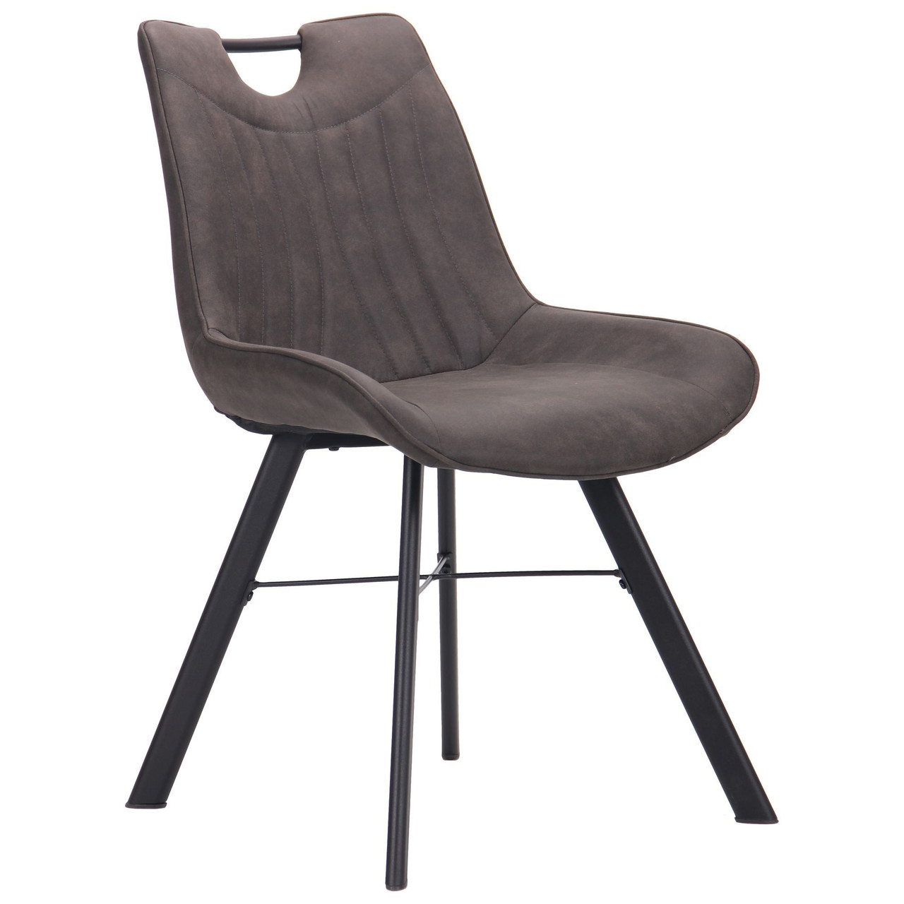 Металлический стул с мягким сиденьем обеденный Hazer черный/cowboy базальт браун, TM AMF - фото 4 - id-p1142174621