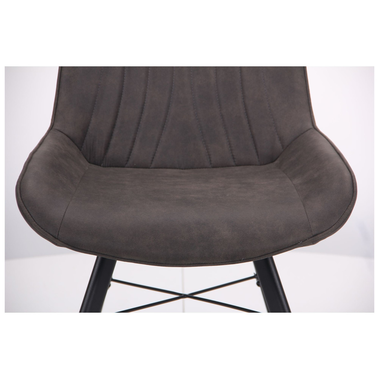 Металлический стул с мягким сиденьем обеденный Hazer черный/cowboy базальт браун, TM AMF - фото 7 - id-p1142174621