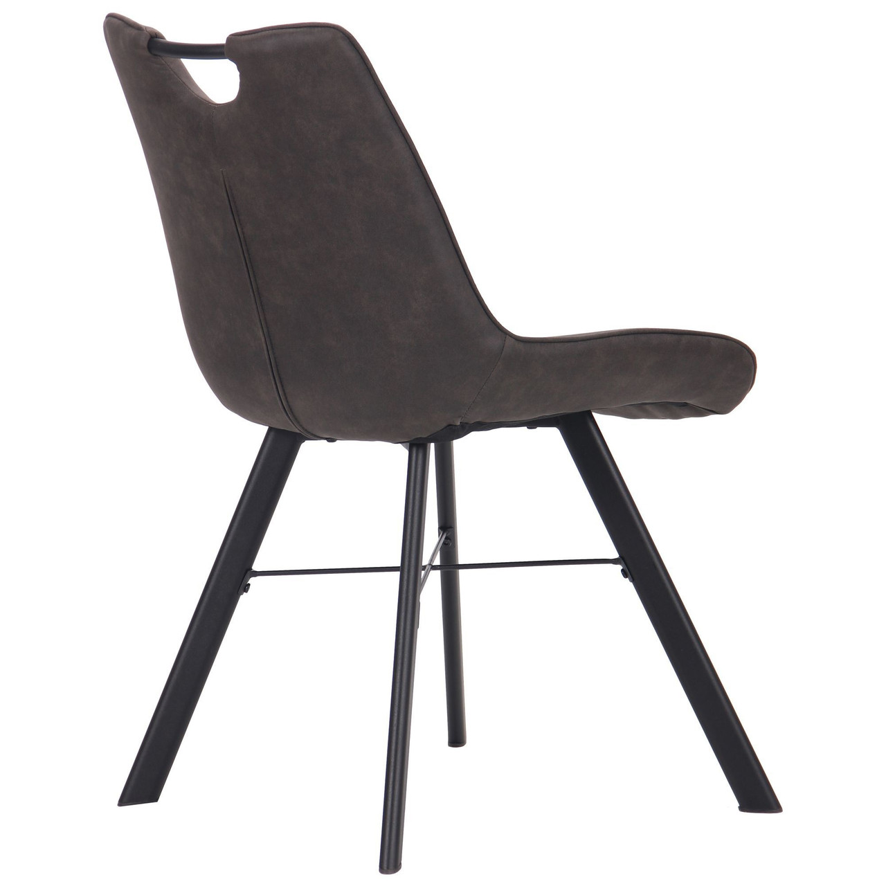 Металлический стул с мягким сиденьем обеденный Hazer черный/cowboy базальт браун, TM AMF - фото 5 - id-p1142174621