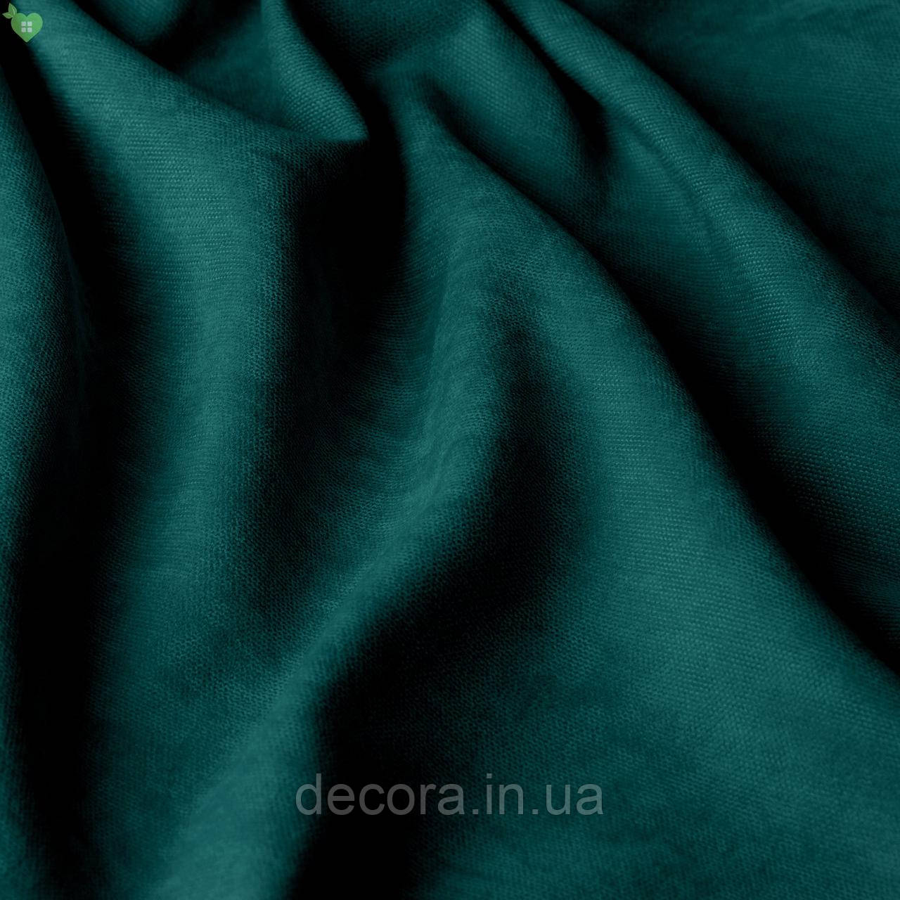 Римська штора із однотонної тканини велюр, темний смарагд 121000v23 1600*1700