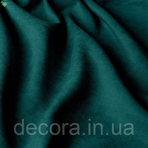Римська штора із однотонної тканини велюр, темний смарагд 121000v23, фото 2