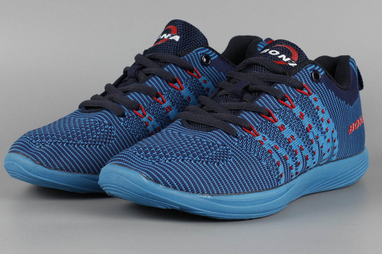 Кросівки унісекс жіночі сині Bona 660W-2 Бона сітка літні Розміри 36, фото 1