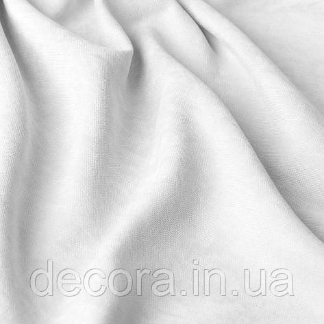 Однотонна декоративна тканина велюр білого кольору, Туреччина 121000v37, фото 2