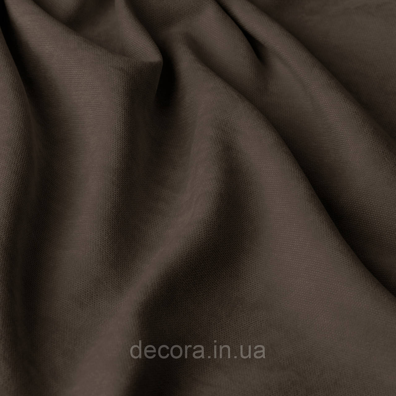 Римська штора із однотонної тканини велюр, темно-коричневий 121000v40