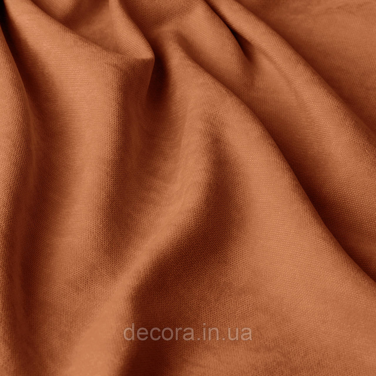 Римська штора із однотонної тканини велюр, світло-коричневий 121000v42