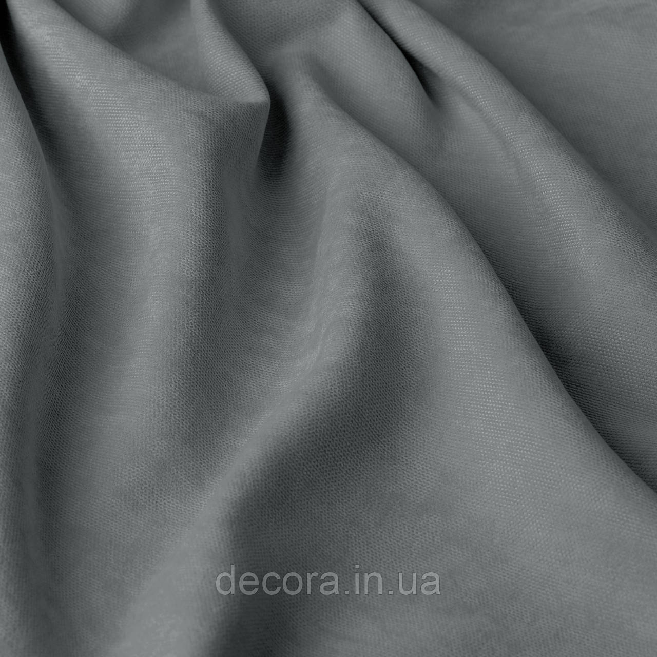Римська штора із однотонної тканини велюр, попелястий 121000v51 1500*1700