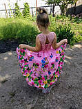 Подовжене плаття дитяче з шикарним шлейфом на зростання 110-128, фото 9