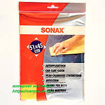 Преміальна синтетична замша сонакс для сушіння авто Sonax car care cloth, фото 2