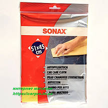 Преміальна синтетична замша сонакс для сушіння авто Sonax car care cloth, фото 3