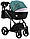Дитяча універсальна коляска 2 в 1 Adamex Luciano Jeans CR501-CZ, фото 4