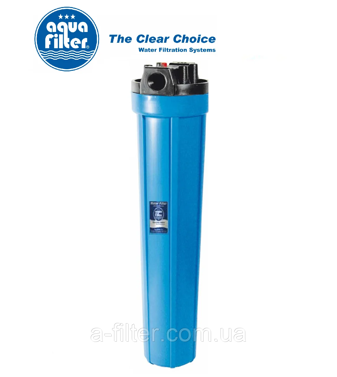 20" Синій корпус фільтра типу "Slim", під'єднання 3/4"., фото 1