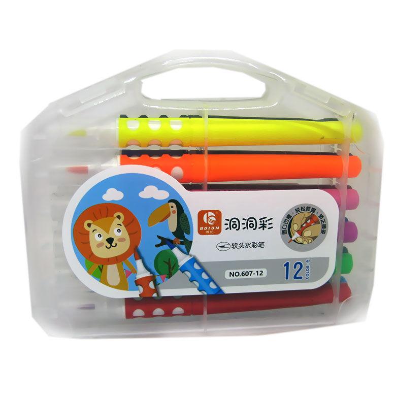 Фломастери 12 кол. Bolun 607-12 накінечник пензель, фото 1