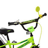 Дитячий велосипед PROF1 14д. Y14225 Prime, салатовий,дзвінок,додаткові колеса, фото 6