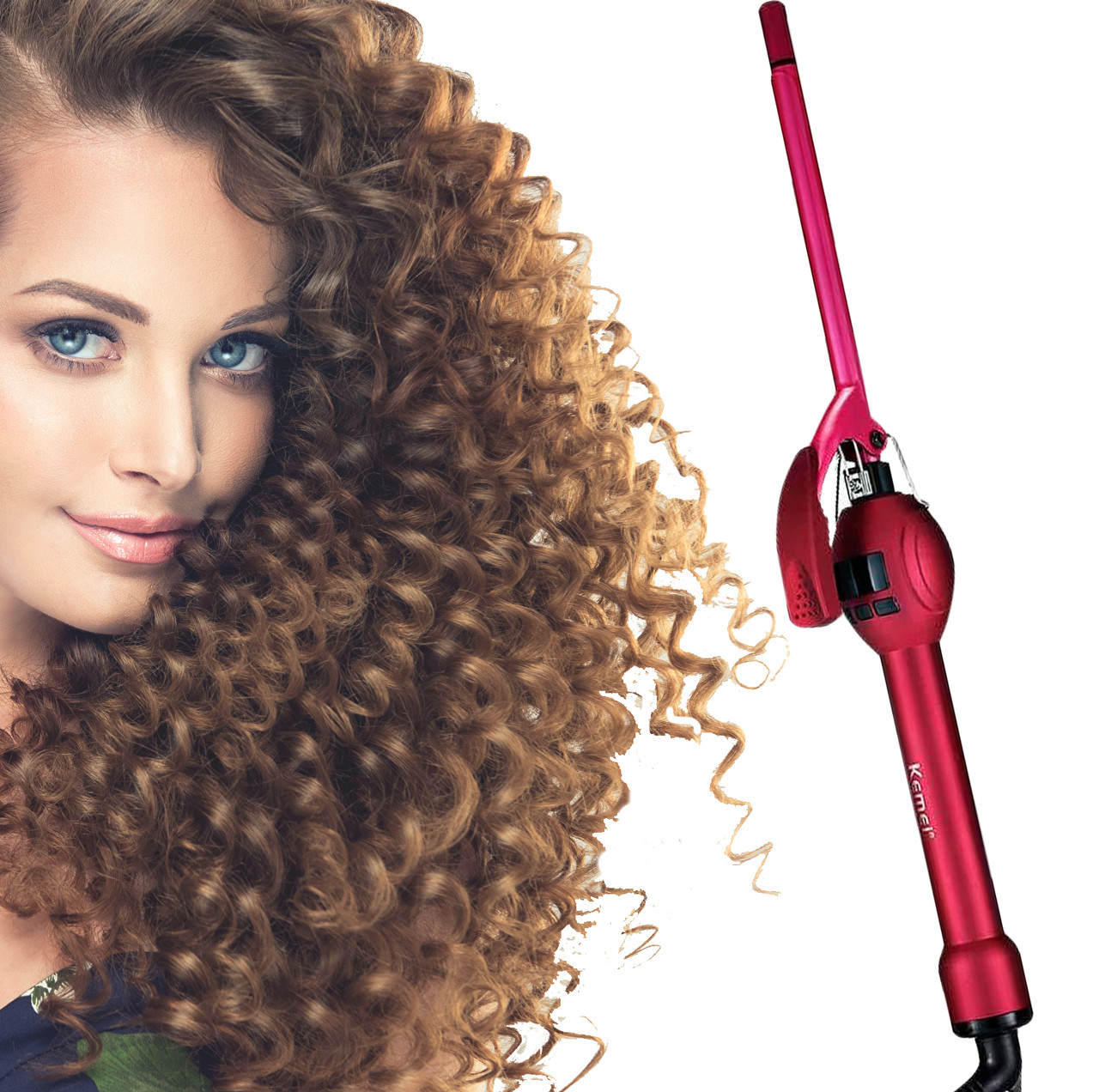 Плойка професійна африканські кучері Kemei Km-1023 9 мм, фото 1