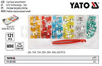 Набір запобіжники автомобільні YATO MINI 121шт YT-83143