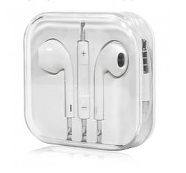 Гарнітура Lesko Ear Pods White дротові стереонавушники вкладки для смартфона планшета (m045)