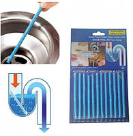 Палочки от засора Sani Sticks средство для раковин очистки водосточных труб (12 шт) (011233)