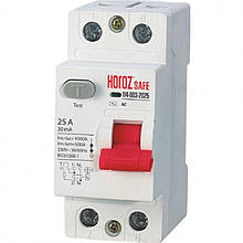 Пристрій захисного відключення Horoz Electric 2Р 25А 30mA 230V (114-003-2025)