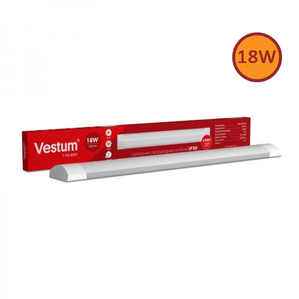 Світильник LED лінійний світлодіодний Vestum 0,6M 18 W 6500 K 220V