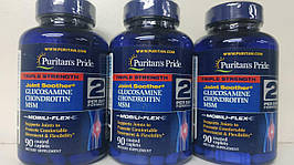 Глюкозамін Хондроїтин МСМ, Puritan's Pride Triple Strength Glucosamine Chondroitin MSM 90 таб (зип-пакет)
