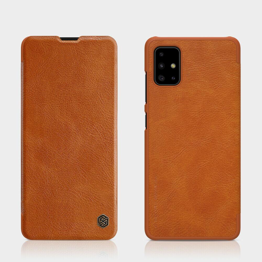 Nillkin Samsung Galaxy A51 Qin leather Brown case Шкіряний Чохол Книжка