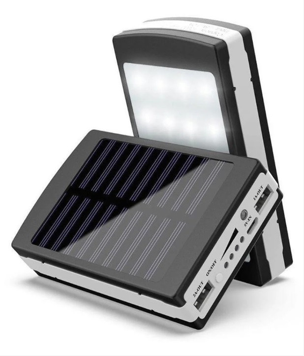 Power Bank 90000 mAh із сонячною панеллю та LED лампою
