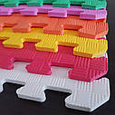 Килимок пазл, дитячий килимок, м'яка підлога для школи, садок (НУШ) Eva-Line 50*50*1 см — різнобарвні, фото 3