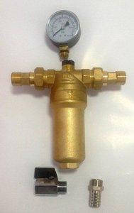 Самопромивний фільтр Karro з манометром для гарячої води 1/2", фото 3