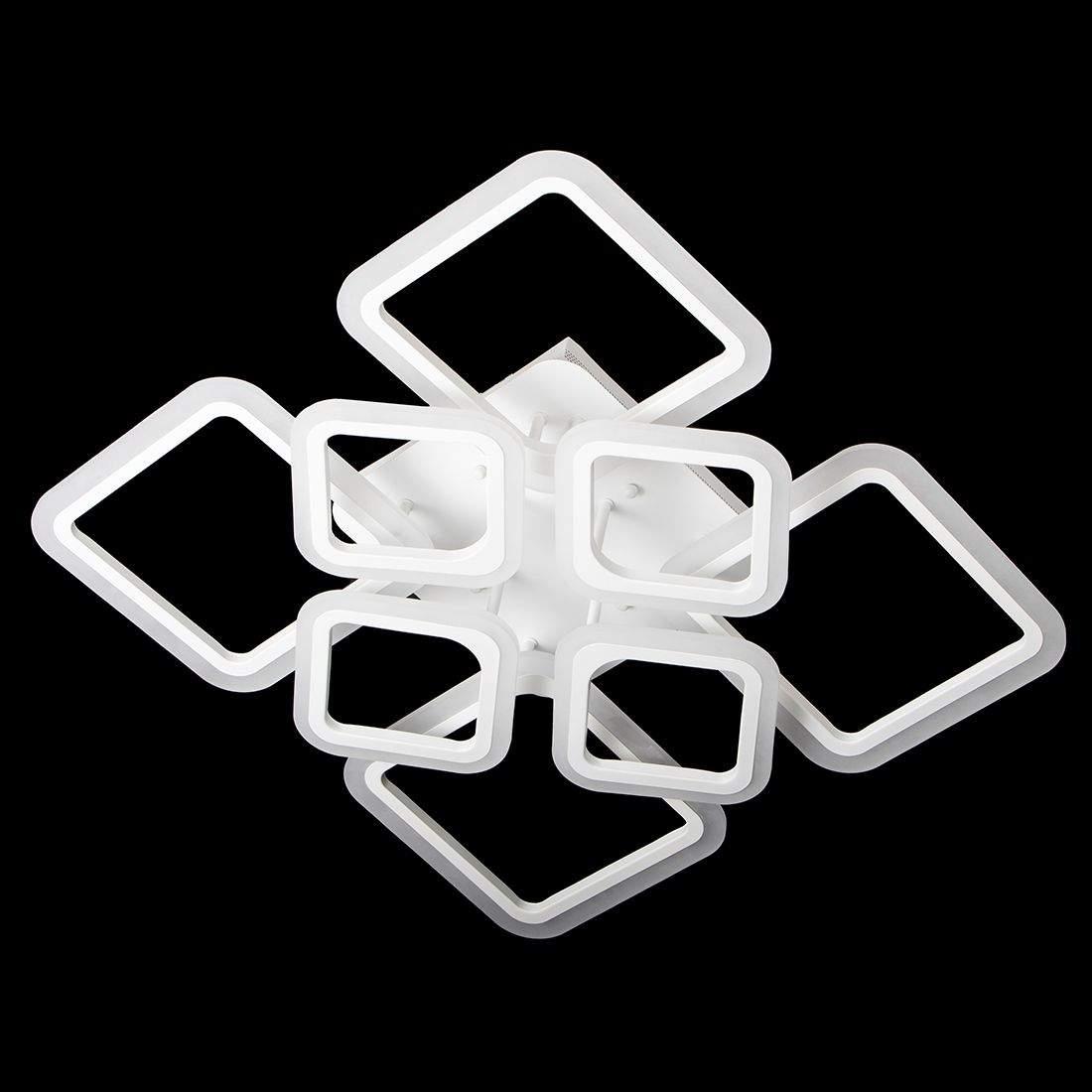 Светодиодная квадратная белая люстра с пультом управления 192W DIMMER 3000-6000 H140*L600*W610