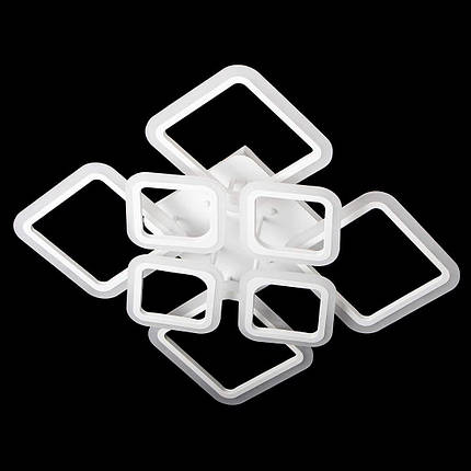 Светодиодная квадратная белая люстра с пультом управления 192W DIMMER 3000-6000 H140*L600*W610, фото 1