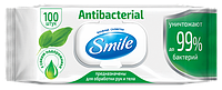 Салфетки влажные с антибактериальным эффектом Smile Antibacterial 100 шт.