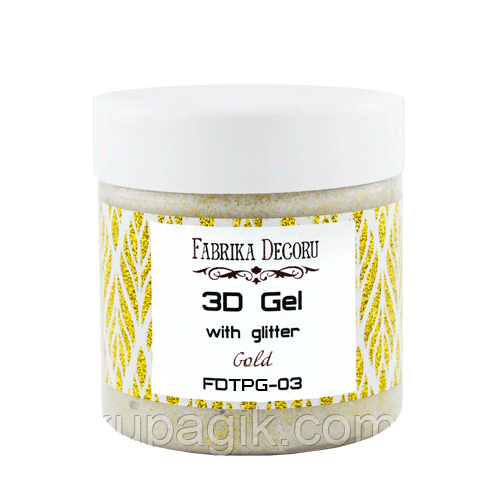 3-D гель з глітером Gold, 150мл